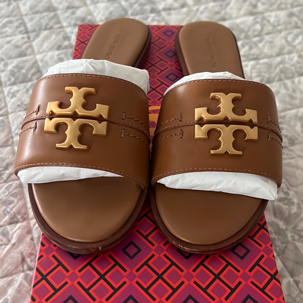 Tory Burch everly slide tan 6.5